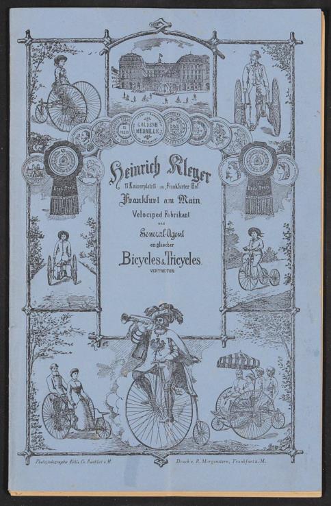 Heinrich Kleyer, Bicycles u. Tricycles, Katalog 1885