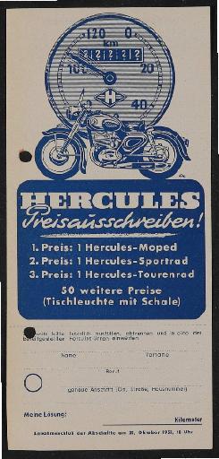 Hercules Preisausschreiben 1953