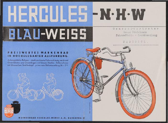 Hercules Werbeblatt 1930er Jahre (2)