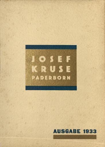 1933 Josef Kruse Paderborn Hauptkatalog