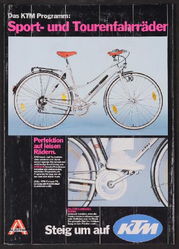 KTM Räder (AT) Faltblatt 1980er Jahre