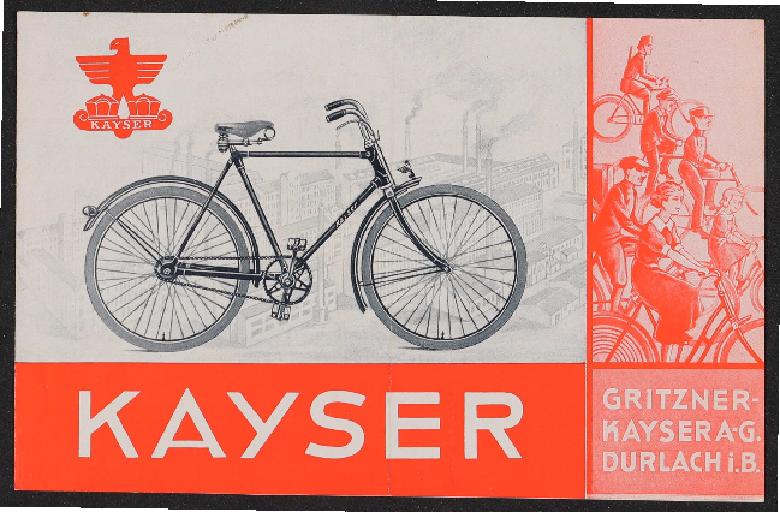 Kayser Fahrräder Faltblatt 1930er Jahre