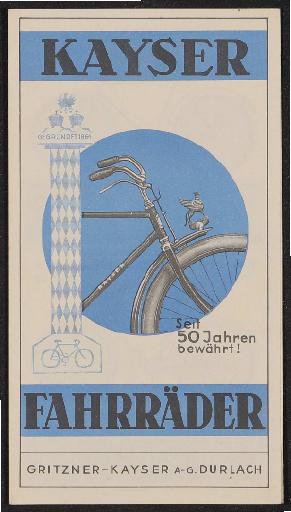 Kayser Fahrräder Faltblatt 1937