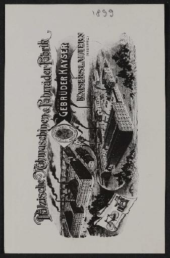 Kayser Pfälzische Nähmaschinen- und Fahrräder Fabrik Katalog Kopie 1899