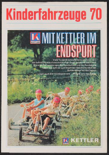 Kettler Kinderfahrzeuge 70 Faltblatt 1970