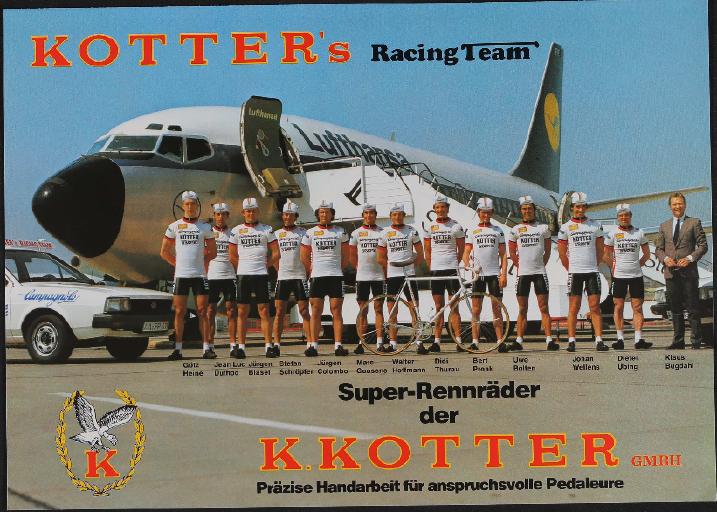Kotters Racing Team Rennräder Faltblatt 1981