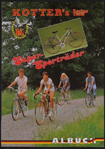 Kotters Racing Team Super-Sporträder Faltblatt 1980er Jahre