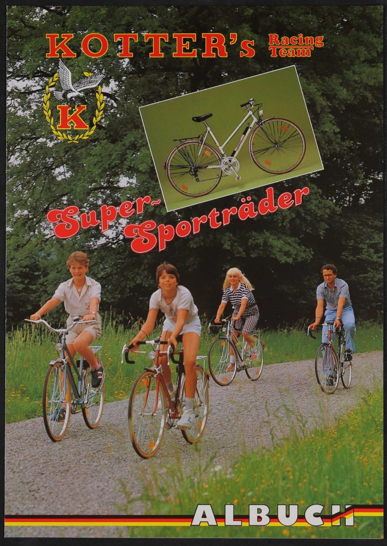 Kotters Racing Team Super-Sporträder Faltblatt 1980er Jahre