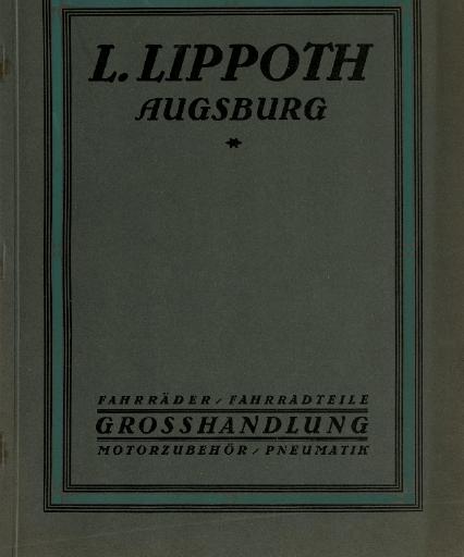 L. Lippoth Augsburg Hauptkatalog 1925