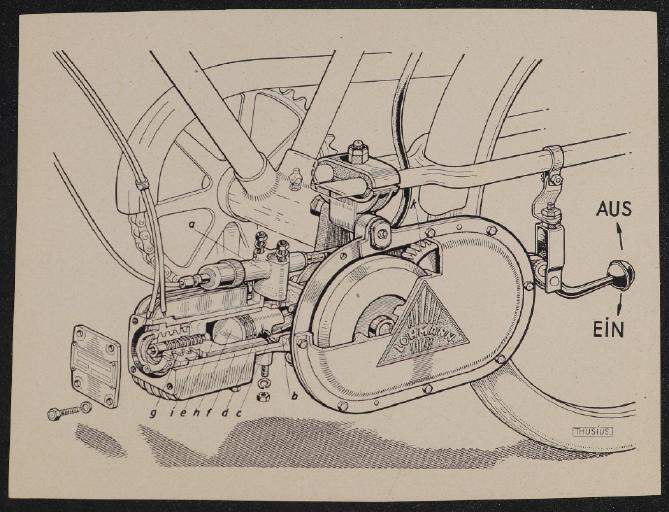 Lohmann Motor Zeichnung 50er Jahre
