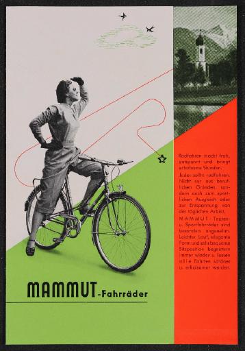 Mammut Fahrräder Faltblatt 50er Jahre