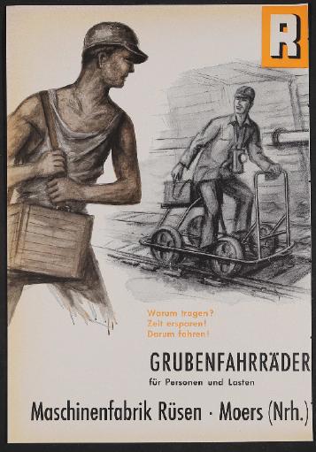 Maschinenfabrik Rüsen, Grubenfahrräder, Anzeige 1956