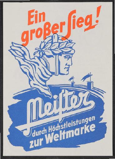 Meister Werbeblatt 1954