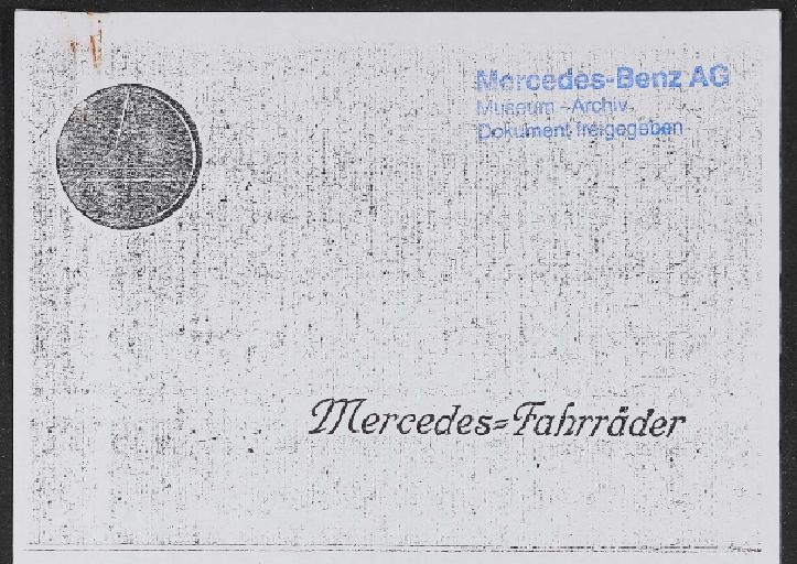 Mercedes Fahrräder Katalog Kopie 1924
