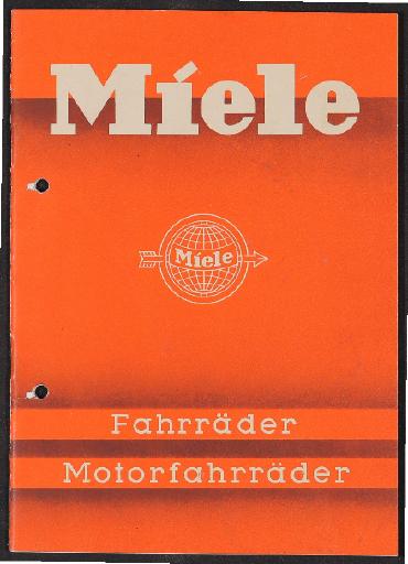 Miele Fahrräder Motorfahrräder Katalog 1937