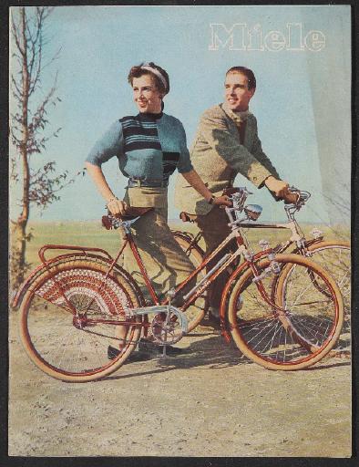 Miele Fahrrad original Din A5 Werbung Reklame Prospekt 50er Jahre Kult Neu 
