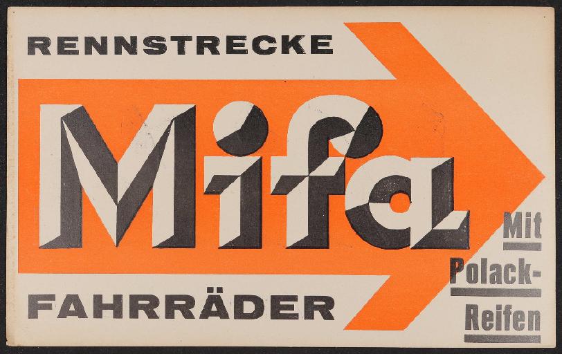 Mifa Schild 1930er Jahre