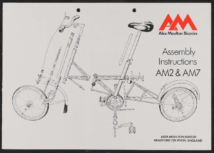 Moulton, Alex Moulton Bicycles (GB) Assembly Instructions und Certificate of Ownership 1980er Jahre