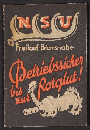 NSU Freilauf Bremsnabe Betriebsanleitung 1924