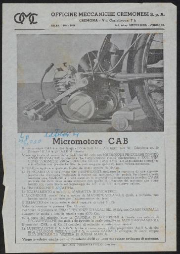 OMC Micromotore CAB Werbeblatt