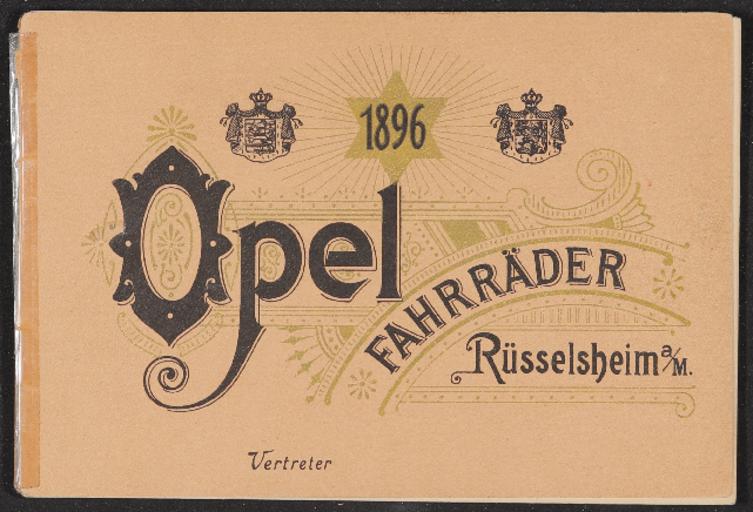 Opel Fahrräder Katalog 1896