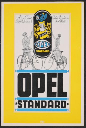 Opel Standard Faltblatt 1920er Jahre
