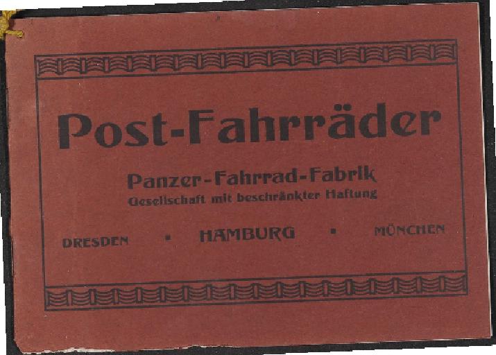 Panzer Fahrräder Modell Post Katalog 1910er Jahre