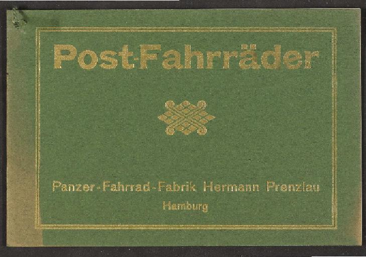 Panzer-Fahrrad-Fabrik, Post-Fahrräder, Katalog 1910er Jahre