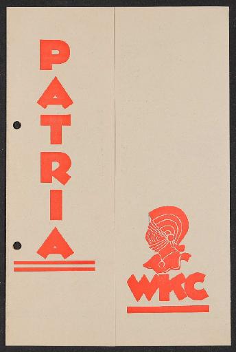 Patria WKC Faltblatt 1930er Jahre
