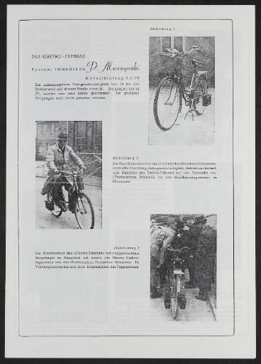 Paul Muszynski Das Elektro-Fahrrad Faltblatt 1951