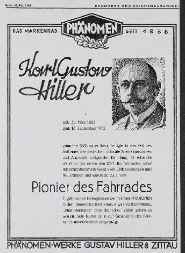 Phänomen Gründer Gustav Hiller RM Nr. 2341  1936