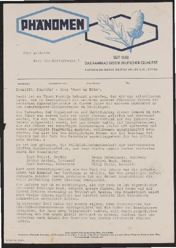 Phänomen Informationen für Händler 1934