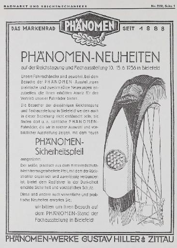 Phänomen Neuheiten RM Nr. 2350  1936
