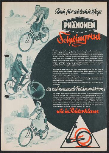 Phänomen Schwingrad Werbeblatt  1940