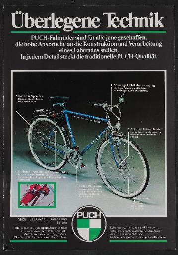 Puch, Steyr Daimler Puch, Werbeblatt 1980er Jahre