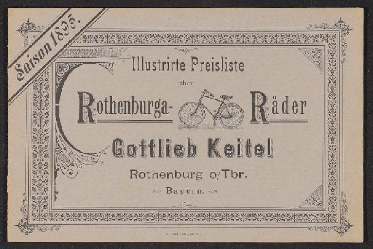 Rothenburga-Räder Illustrirte Preisliste 1895