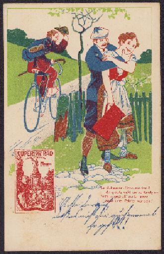 Superior-Fahrräder Postkarte 1904