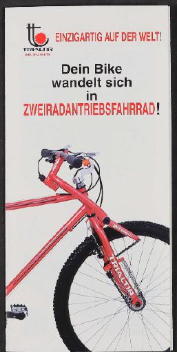 Trialtir, Zweiradantriebsfahrrad, Antrieb an Hinter- und Vorderrad, Prospekt 1994