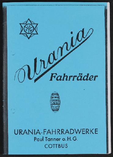 Urania Markenrad Katalog Kopie 1920er Jahre
