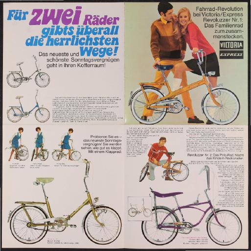 Victoria Markenfahrräder Faltblatt 1970er Jahre