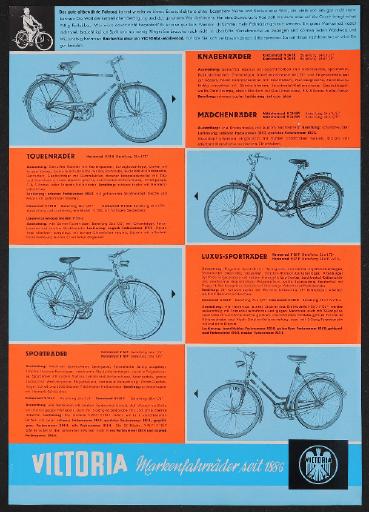 Victoria Markenfahrräder Werbeblatt 1965