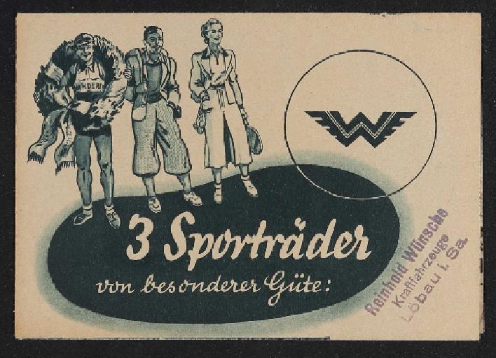 Wanderer 3 Sporträder von besonderer Güte Faltblatt 1937