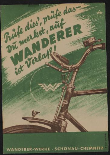 Wanderer Werbeblatt 1935
