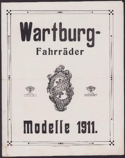 Wartburg-Fahrräder Prospekt 1911